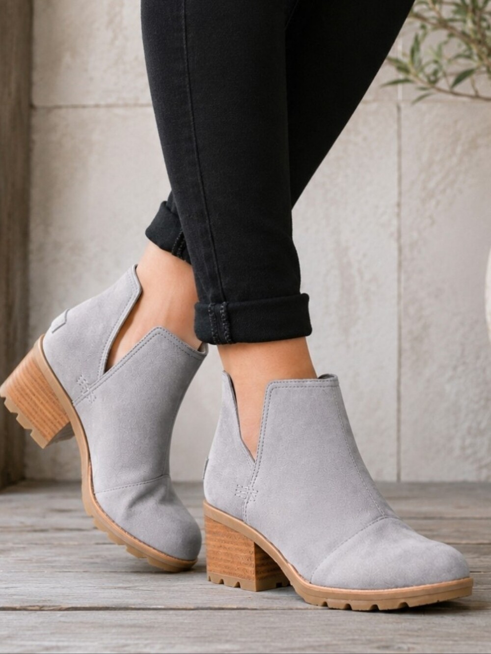Sorel NEW Cate Cut-Out Modern Boho Minimalist Block Heel Comfort Bootie 7M